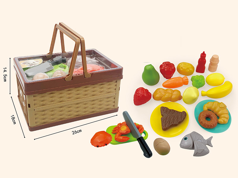 Folding Basket Cutting Food Set