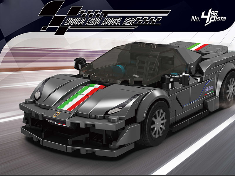 488 Pista Sports Car Building Blocks 384pcs