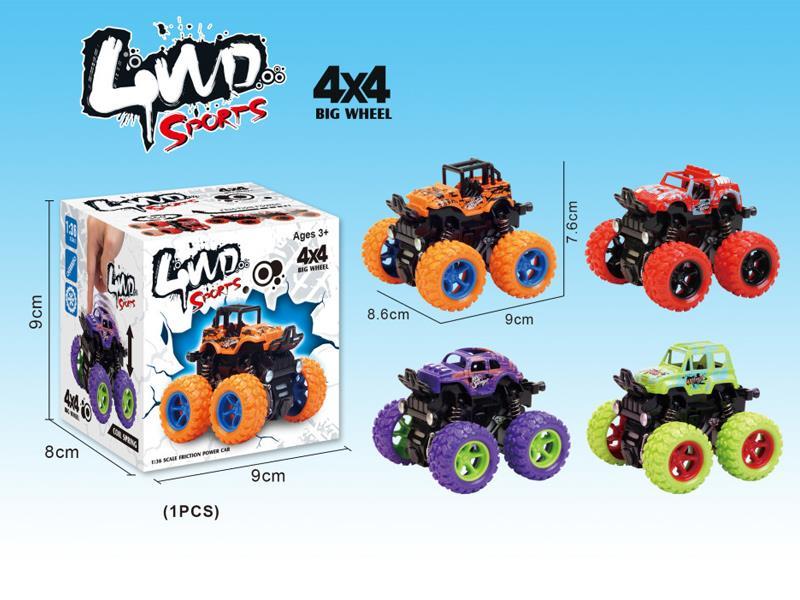 Four-Wheel Drive Friction Stunt Car