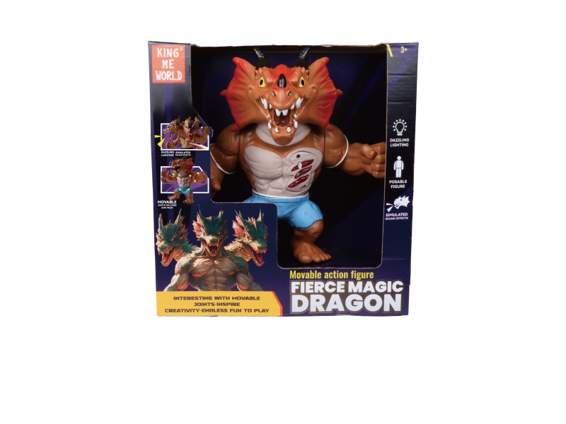 Hard Plastic Large Fierce Magic Dragon Action Figure