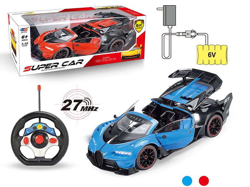 1:12 Bugatti 3 Open Doors Remote Control Convertible Car(With Charger,Rechargeable Batteries)