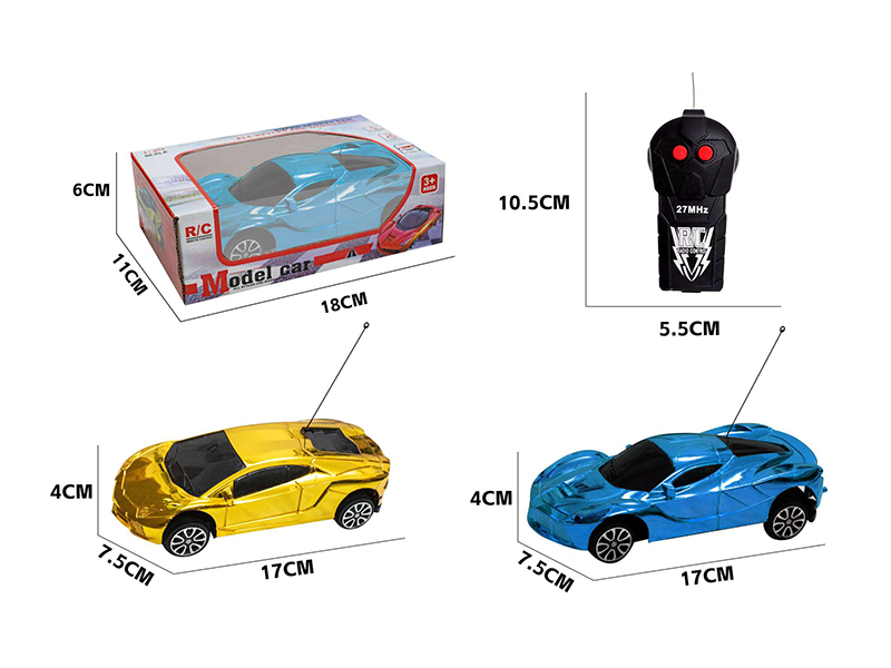 1:24 2CH Remote Control Car Model(Electroplating)