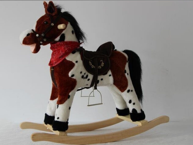 B/O Wooden Rocking Horse With Music