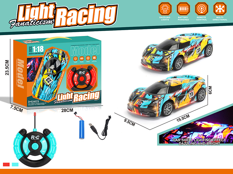 1:18 4CH R/C Racing Car(Included Batteries)