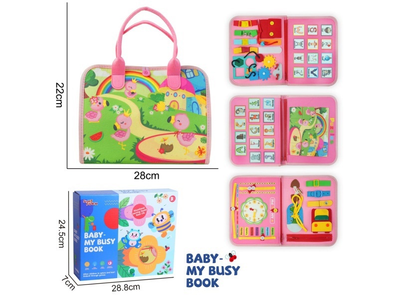 Montessori Early Childhood Education And Intelligence Enhancement - A 5-Page Flamingo Busy Book On Felt