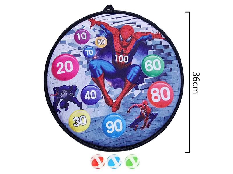 36CM Spider-Man Velcro Dartboard(3 Sticky balls)