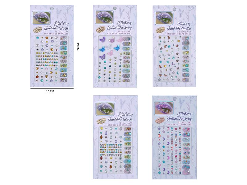Eyes Face Gems Crystal Stickers