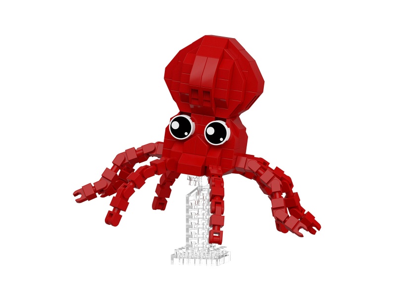 Marine Animals - Octopus Building Blocks - 205 Pieces