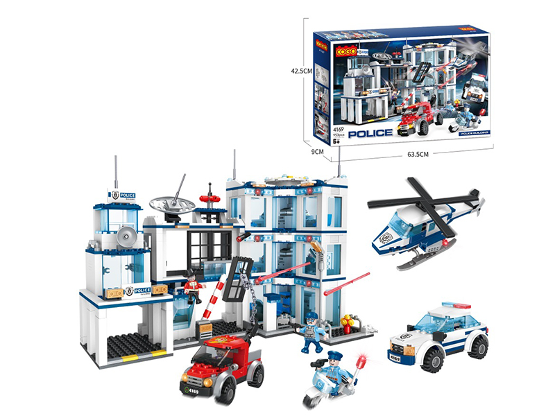 Small Particle Building Block Police Series - Police Building 950PCS