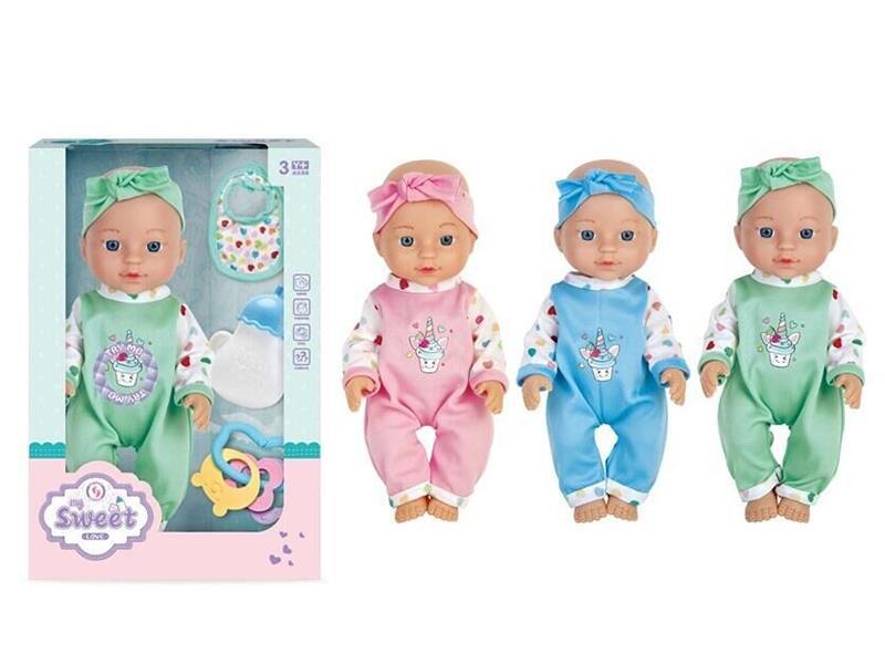 12" Baby Doll(Blow Molding Body, With IC) + Accessories