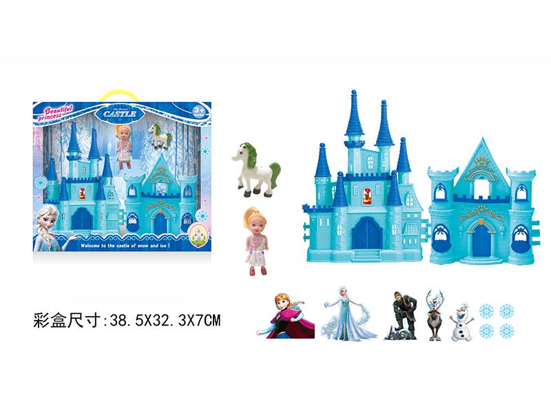 Frozen Castle + Horse, Small Doll