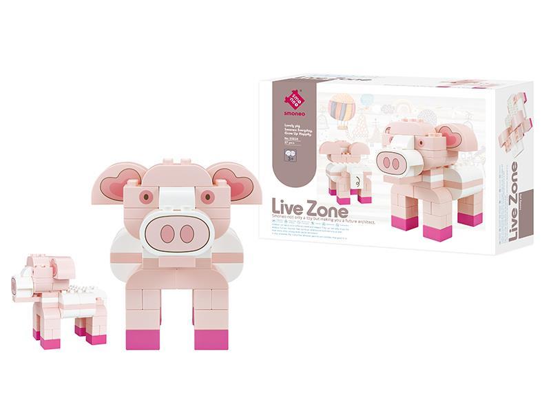 Lovely Pig Building Blocks 57pcs