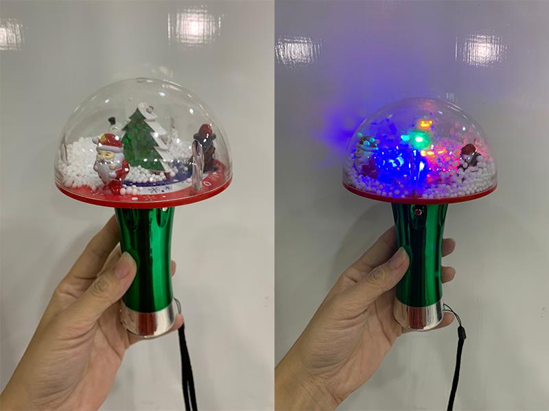 Snowflake Christmas Tree Electroplated Flash Stick With 6 Lights(No Music)
