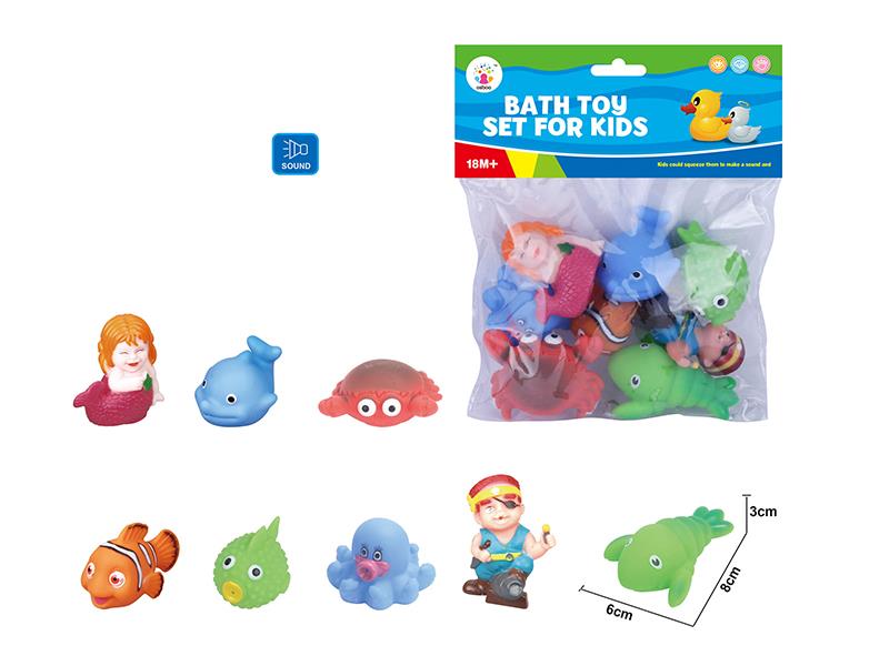 Cute Animals Kids Bath Toy Set