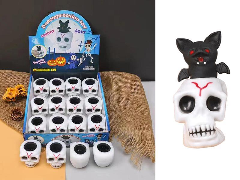 16PCS Halloween Skull Decompression Toy