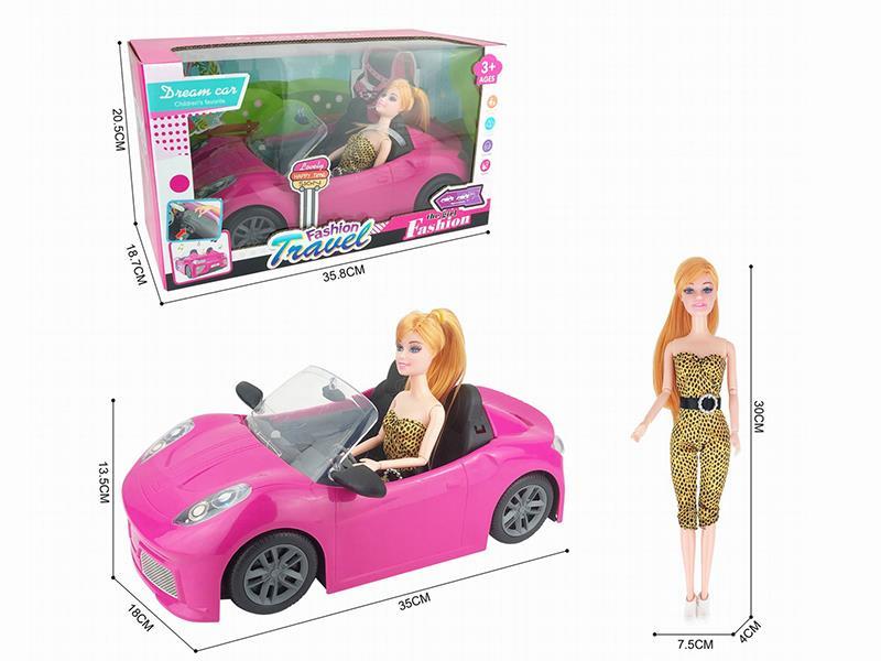 Slide Racing Car With Music + Doll