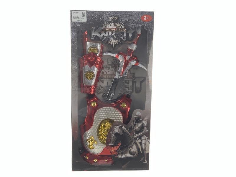 Electroplated And Sprayed Red Sword + 2 Hand Guards + Medium battle armor