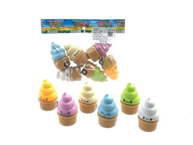 A 6-Piece Ice Cream Cone With A Rebound Cart