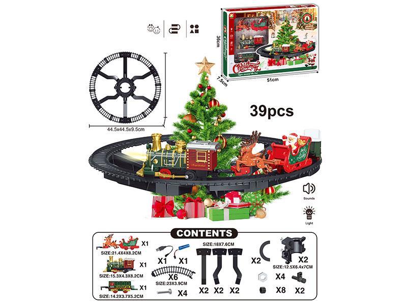 Classical Electric Rail Train(Christmas Edition)39PCS