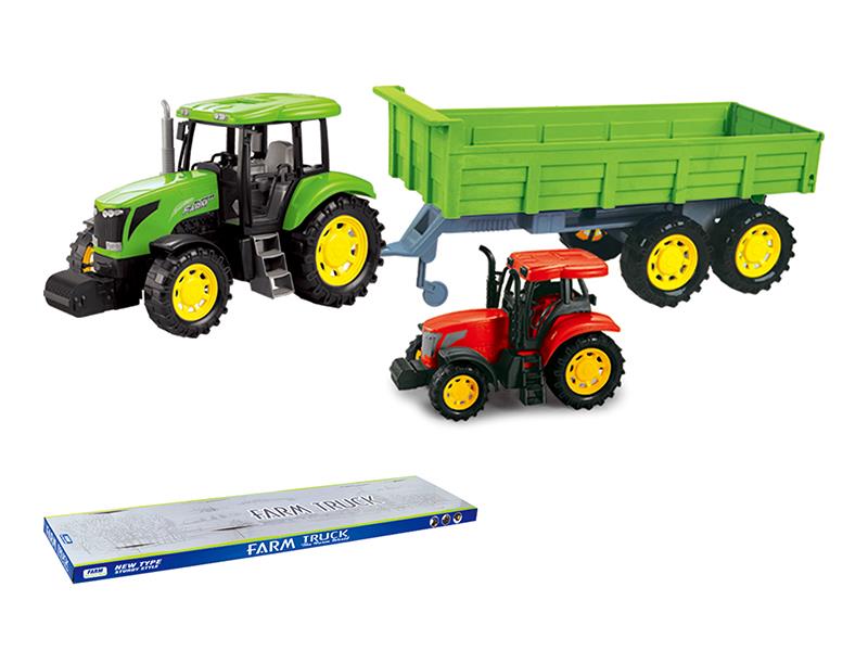 Friction Farm Tractor With Tailer
