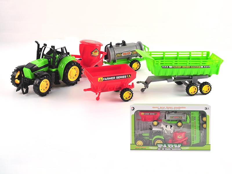 Friction Farm Tractor Play Set