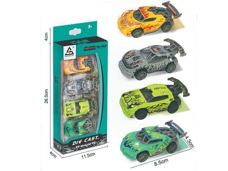 Alloy Racing Cars 4PCS