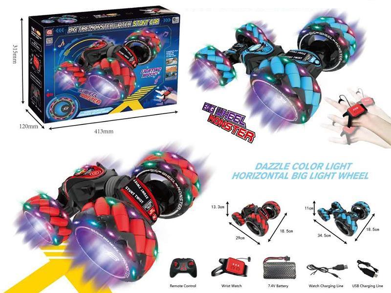 Big Tire Monster Watch Gesture Sensing Stunt Car( Dual Remote Control)