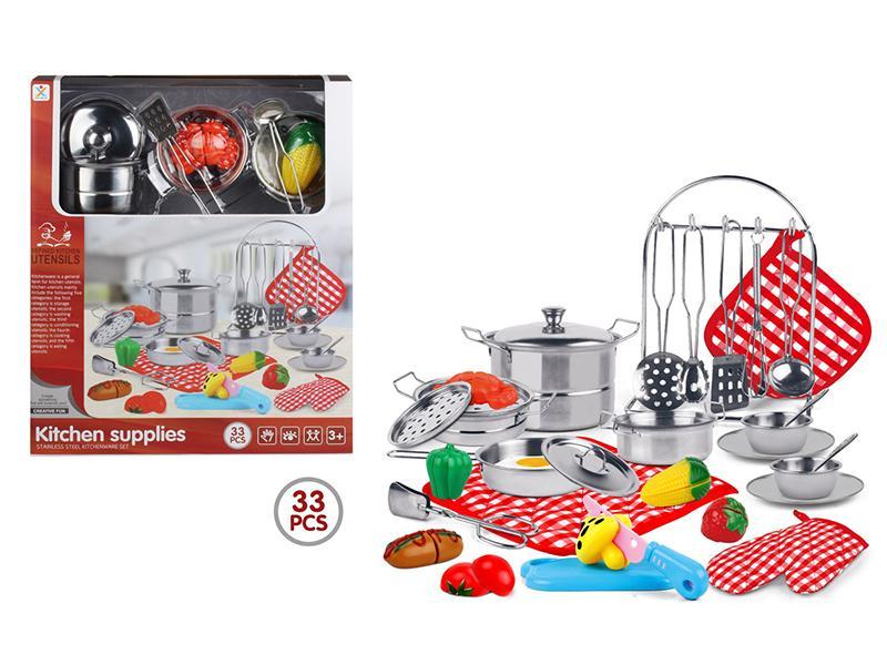 Stainless Steel Kitchen Toy 33pcs