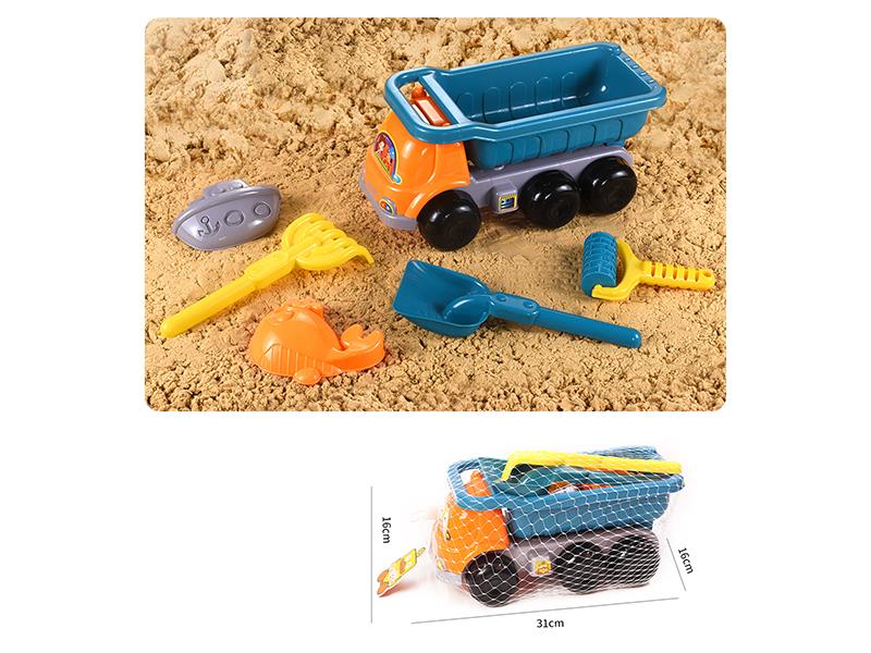 Beach Toy Truck Set 6pcs