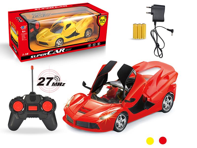 1:18 Ferrari  3 Open Doors Remote Control Car(With Charger,Rechargeable Batteries)