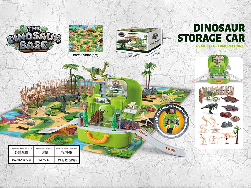 Dinosaur Storage Parking Lot Set