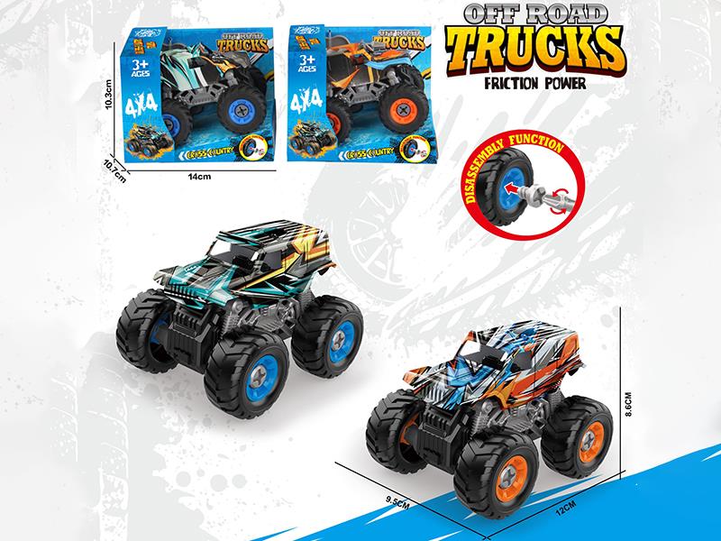 DIY Assembly Friction Graffiti Wrangler Off-Road Vehicle