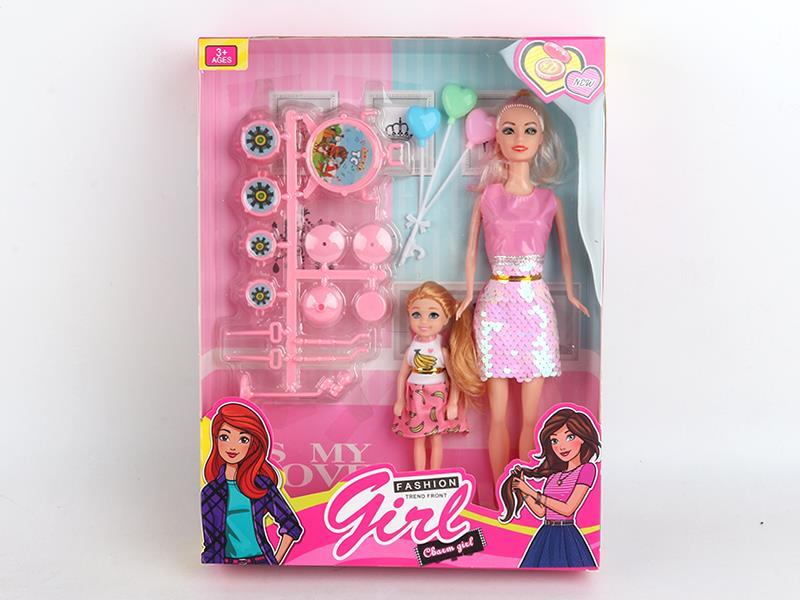 11.5 Inch Movable Doll+5 Inch Baby Doll