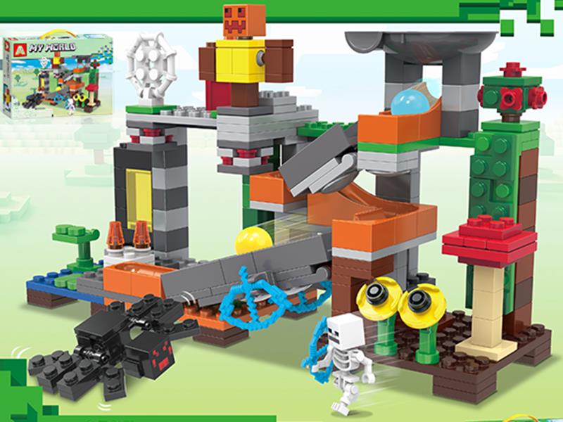 410+PCS Minecraft Series Building Blocks - Spider's Ambush - Slideway