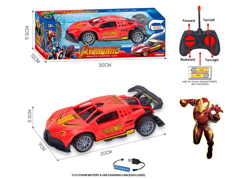 27Mhz 1:18 4-Channel Remote Control Iron Man Bugatti Racing Car(Included Batteries)