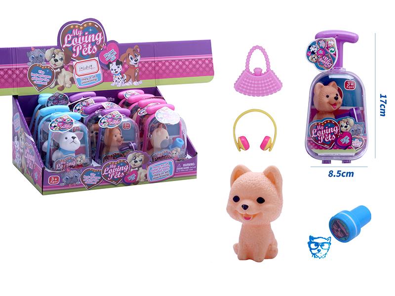 Pet Dog Toy With Stamper, Handbag, Headset 12pcs