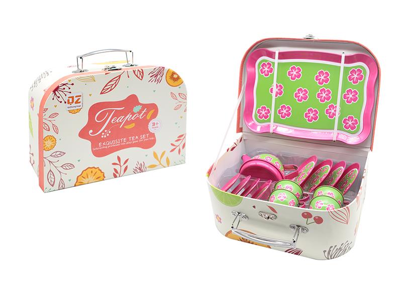 Tinplate Tea Set - Flower Pattern