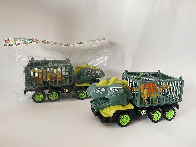 Friction Dinosaur Truck + 2 Dinosaurs