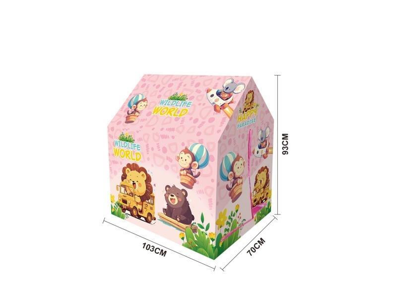Children'S Playhouse Tent Animals Pink House Game House Animal Series