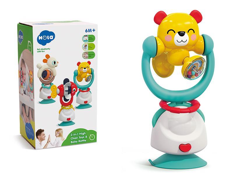 Kung Fu Bear 2 In 1 High Chair Toys & Baby Rattle