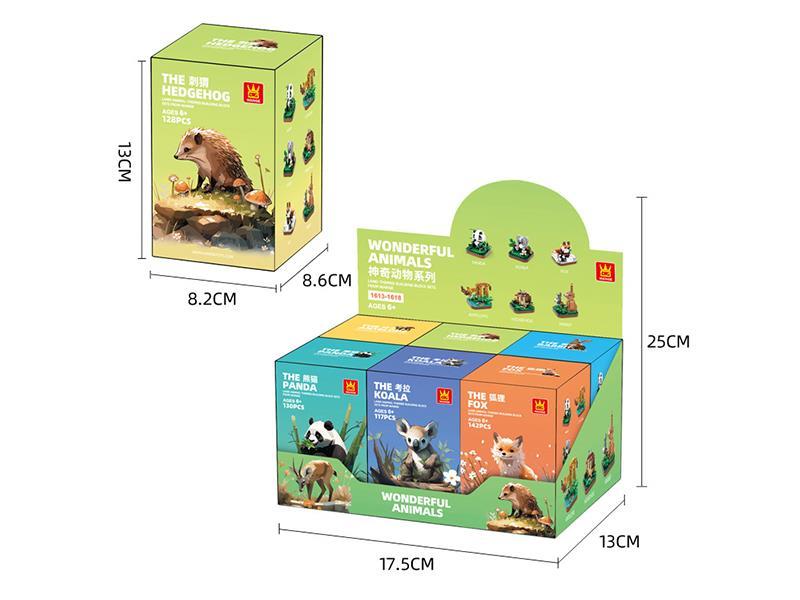 Wonderful Animals Land Themed 6 In 1 Building Blocks
