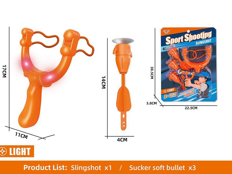 Slingshot With Light + Sucker Soft Bullet