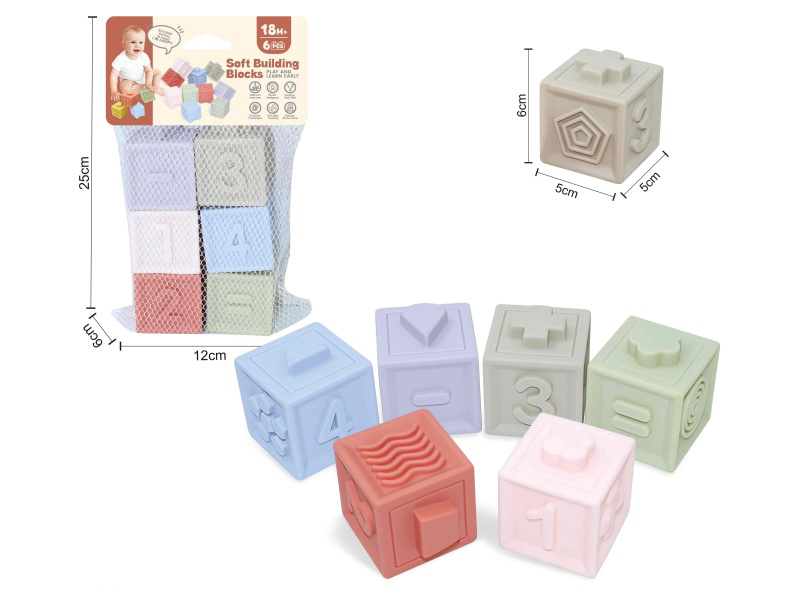 Zodiac & Numbers Soft Building Blocks 6pcs