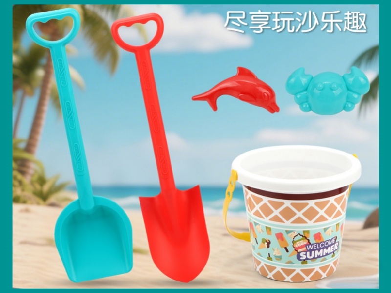 A 5-Piece Ice Cream Beach Bucket Set