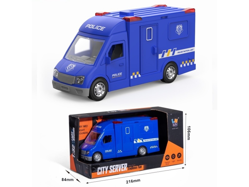 Sound And Light Inertial Police Car (Blue)
