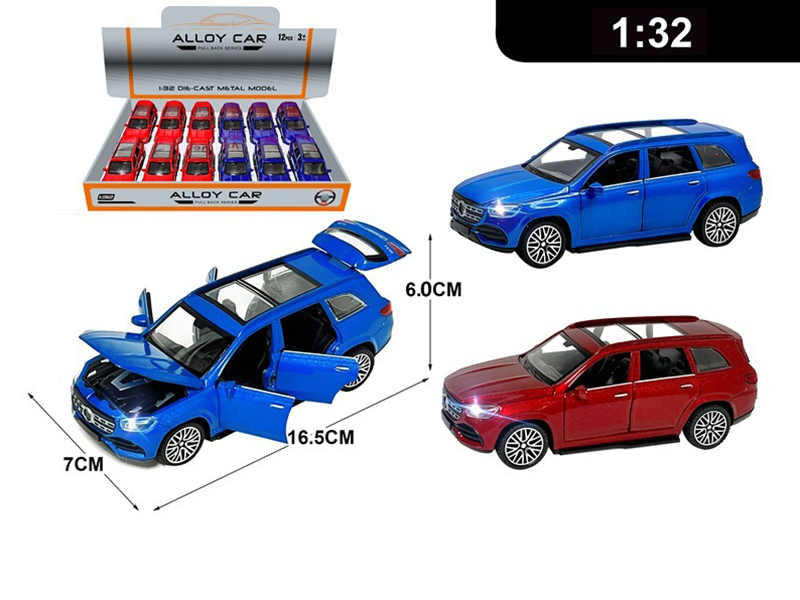1:32 Alloy Car Model(Pull Back/With Lights And Sound)12PCS