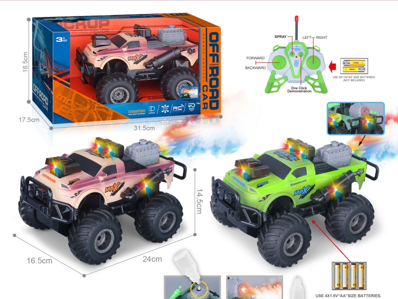 27Mhz 1:16 Six-Channel With Spray And Seven-Color Lights, One-Click Demonstration Of Ford Capture Pickup Off-Road Remote Control Vehicle (Battery Not Included)