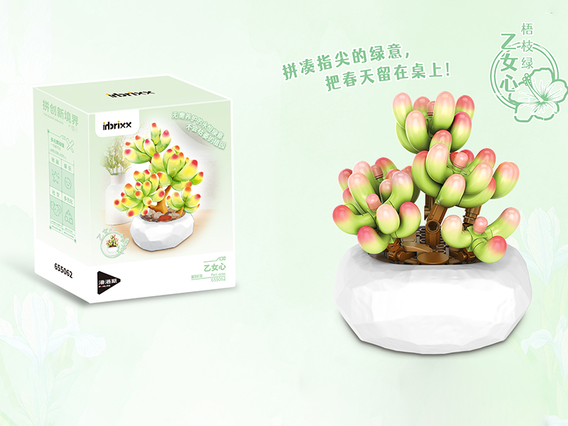 Plant Series Small Particle Building Blocks - Sedum Pachyphyllum Rose 128CS