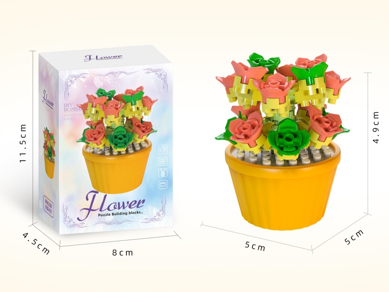 Building Blocks: 65 PCS Of Cream Yellow Peaches