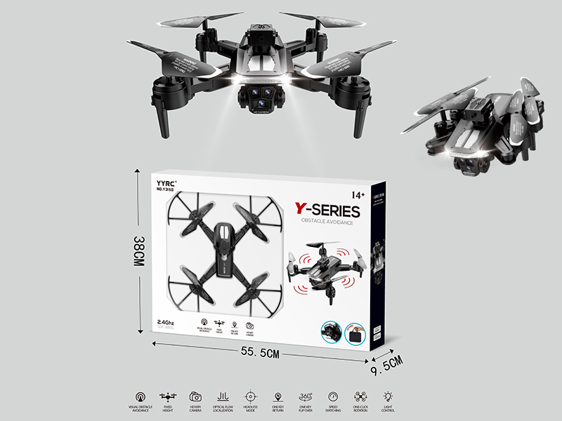 2.4G R/C Optical Flow Localization, Dual WiFi Cameras, Folding Aerial Photography Drone